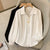 Womens Plus Size Blouse Long Sleeve Solid Spring Minimalist Shirt
