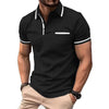 Polo Shirt Men's Short Sleeve Button Lapel Lightweight Turn-down Sport