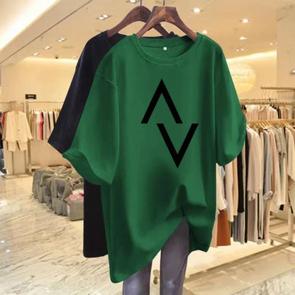 Elegant Summer Tshirt Women Loose Fit Cotton Casual Top