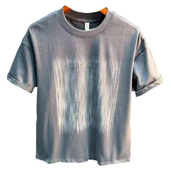 Mens Retro Graphic Tee American Streetwear Vintage Print T Shirt