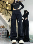 Black Gothic Cargo Jeans High Street