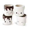 4PCS ceramic expression cotton candy mug mug coffee cup Marshmallow