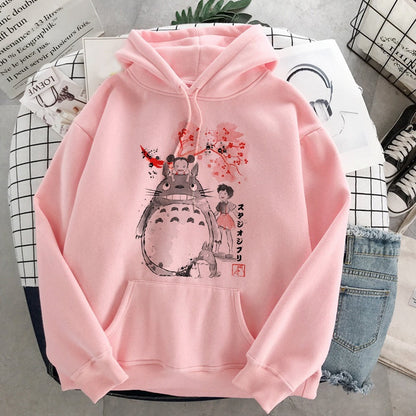 Hoodies Female Studio Ghibli Cute Anime Sweatshirt Pullover Casual