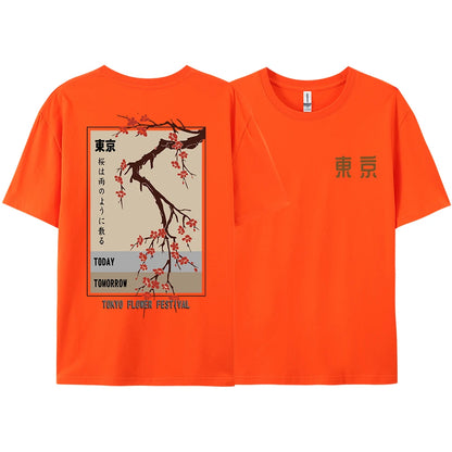 Today Tomorrow Tokyo Flower Festival T Shirt Unisex Fashion O-Neck