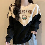 Printed Round Neck Sweatshirts Autumn Winter Women's Clothing