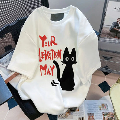 Your Levitation May Vary Cat Men T-Shirt Funny Retro Graphic