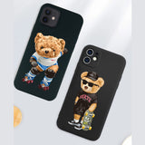 Teddybär Cartoon Handyhülle für iPhone 14 13 12 11 Pro MAX X XS Max XR Mini SE2022 6S 7 8 Plus