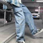 Cargo jeans Men Wide Leg Denim pants  2024 Autumn