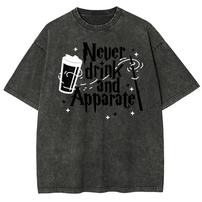 Fashionable Water-Wash Worn-Out Short-Sleeve Men’s Casual Summer Top