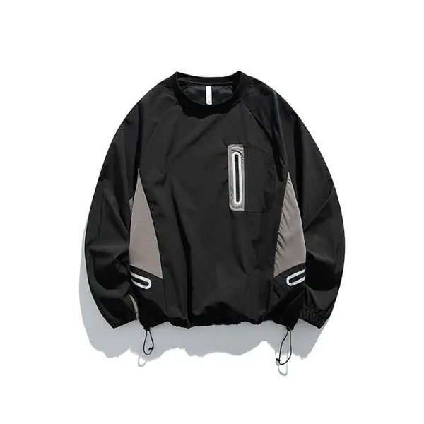 Outdoor Sport Splice Long Sleeve Loose Casual Fashion Waterproof