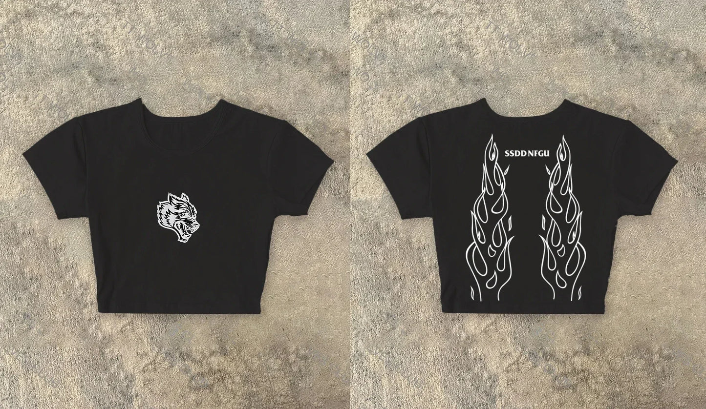 Women’s Cropped Gym Shirt Stretchy Fitness Workout Top