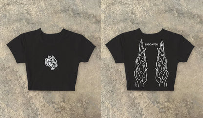 Women’s Cropped Gym Shirt Stretchy Fitness Workout Top