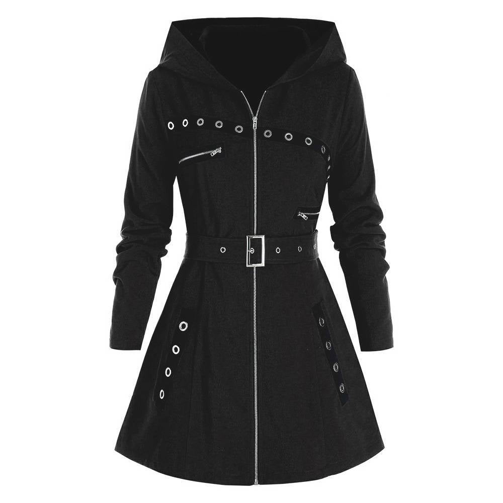 Women Hoodies Coat  Long Sleeve Gothic Punk Warm