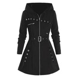 Women Hoodies Coat  Long Sleeve Gothic Punk Warm