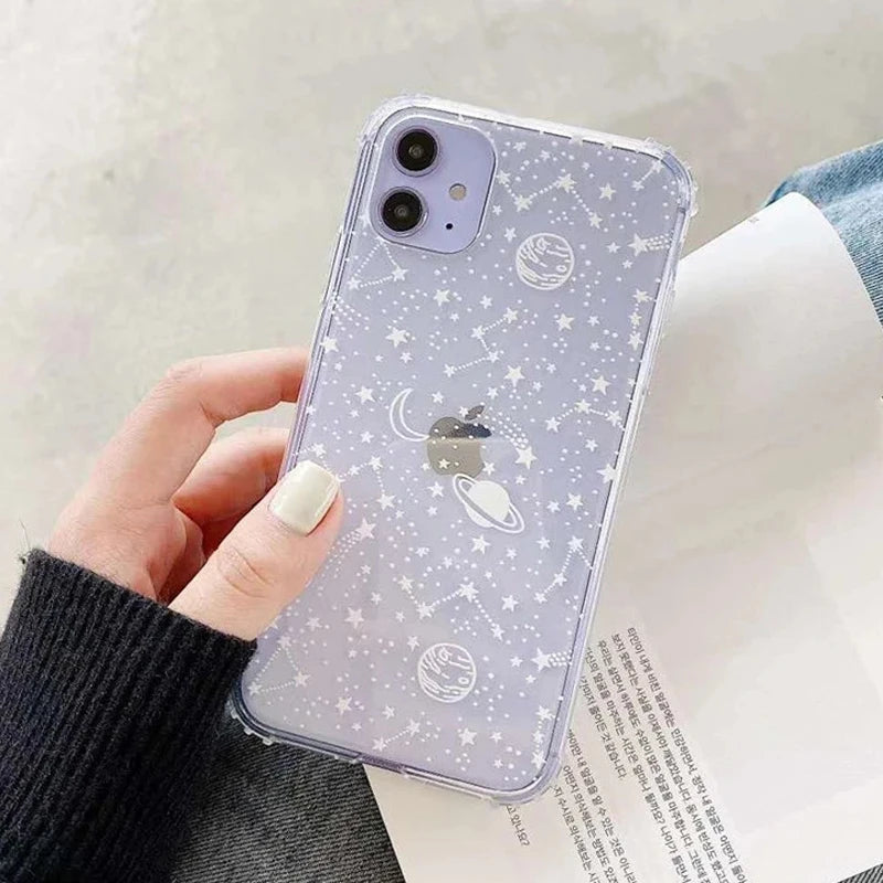 Musterhülle für iPhone, klare, weiche TPU-Rückseite