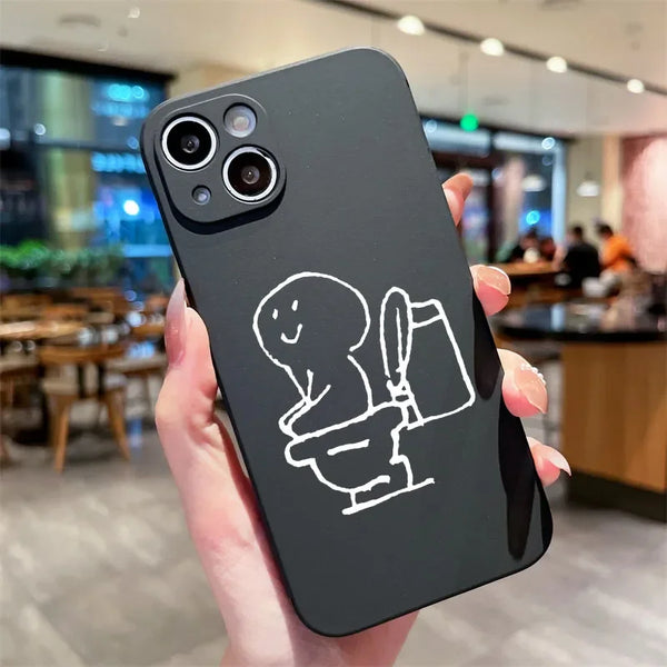 Cute Funny Couple Silicone Matchman Phone Case for IPhone