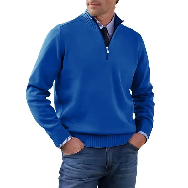 Mens Half Zip Turtleneck Sweater Knit Pullover Warm Jacket Coat