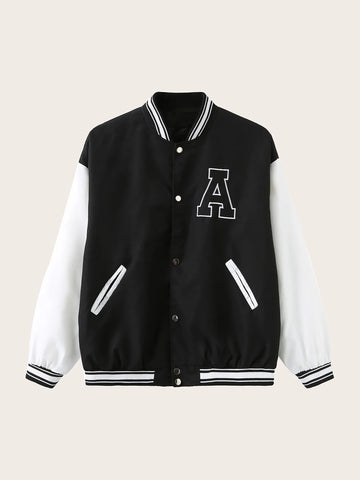 Autumn Winter Fashion Baseball Uniform Oversize Coats Harajuku Loose Streetwear Jacket