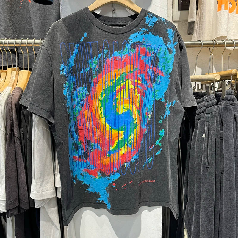 Saint X Cpfm Washed Oversized T-Shirt Men Retro Cotton