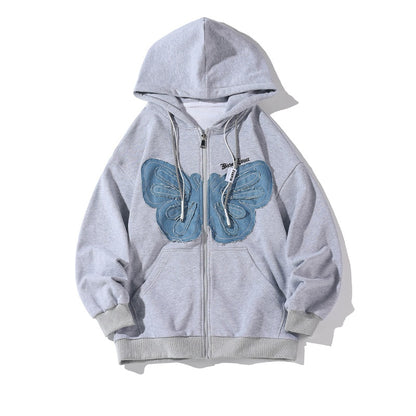 Hoodie Women Butterfly Hooded Coats Fashion Brand Female