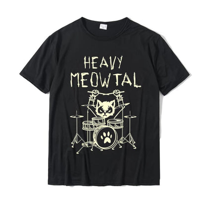 Heavy Meowtal Cat Metal Music Tshirt Women Funny Pet Owner