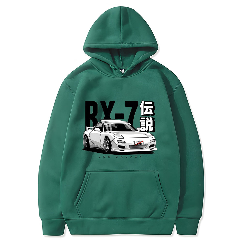 Männer Hoodies Harajuku RX7 FD Drift Japanische Autos Casual