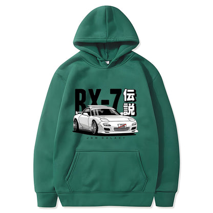 Men Hoodies Harajuku RX7 FD Drift Japanese Cars Casual