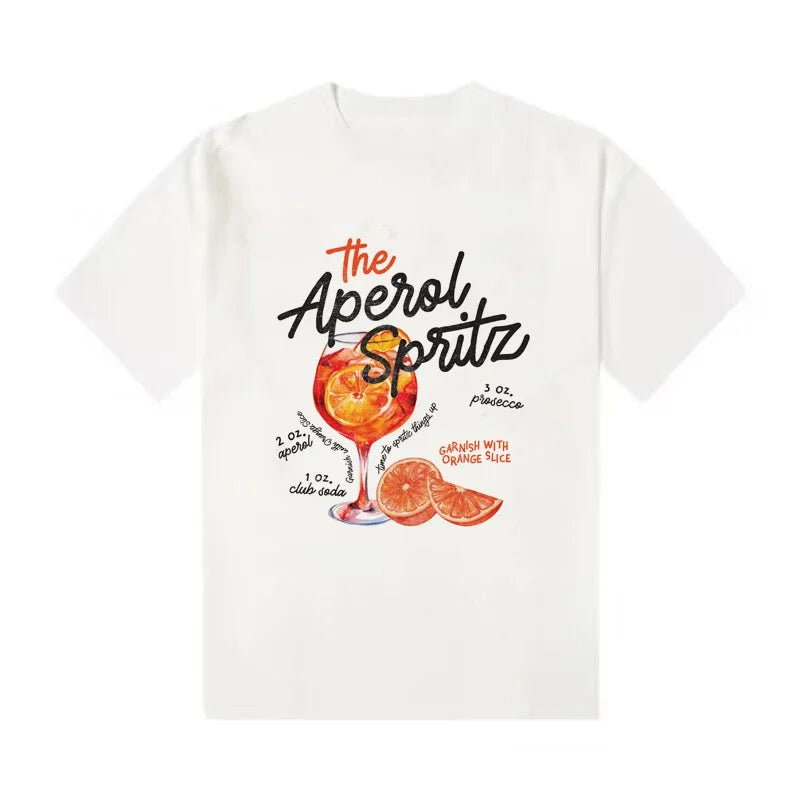 Aperol Spritz Graphic Tee Women’s Vintage Harajuku Casual Top