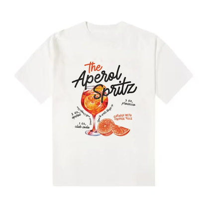 Aperol Spritz Graphic Tee Women’s Vintage Harajuku Casual Top
