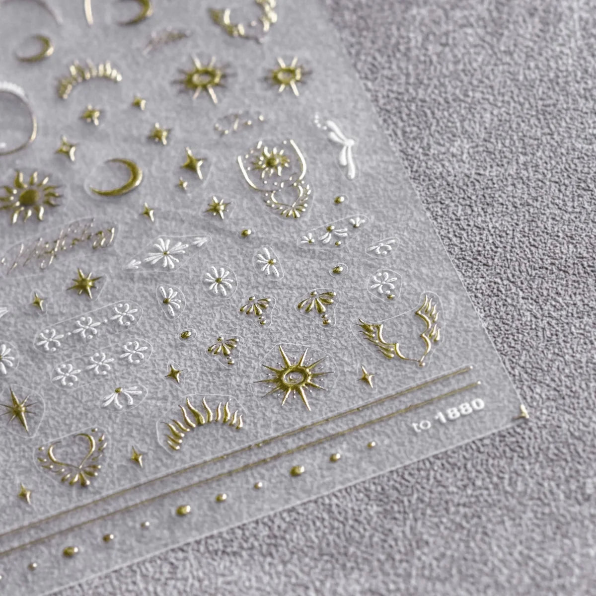 Gilding Crescent Moon Sun Star Nail sticker