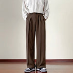 Japanese Vintage Drape Pants Suit Pants Loose Straight Casual