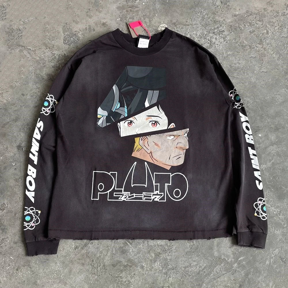 Yao Saint Michael Graphic Print Men’s Oversized Vintage T-Shirt