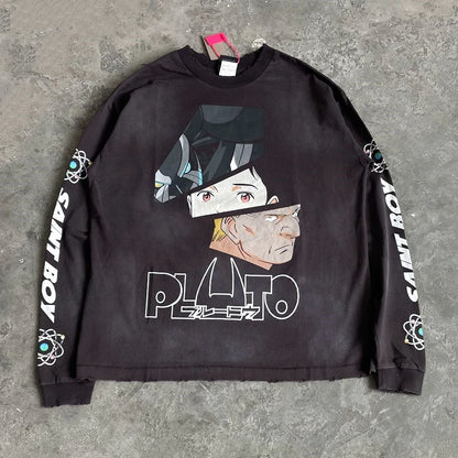 Yao Saint Michael Graphic Print Men’s Oversized Vintage T-Shirt