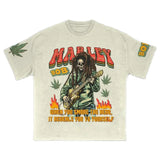 Bob Marley Reggae Rapper Cotton T-Shirts Mens Womens Summer Fashion Casual