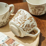 Nordic Ceramics Painted Mug Pastoral Personality Water Cup