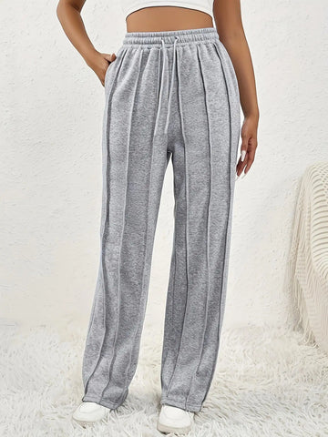 Women's High Waist Gray Sweatpants