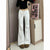 White Micro Flare Jeans Women High Waist Slim Fit Fall Winter