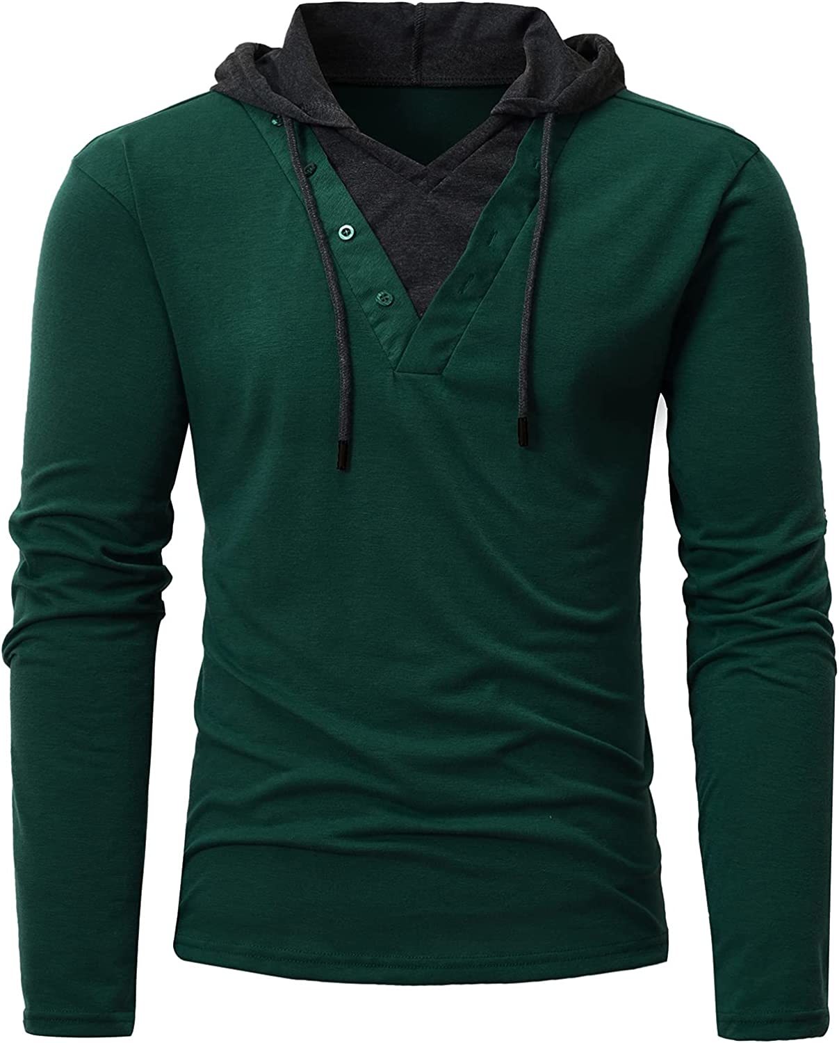 Men Hoodies Sweatshirts Long Sleeve Solid Lightweight Casual