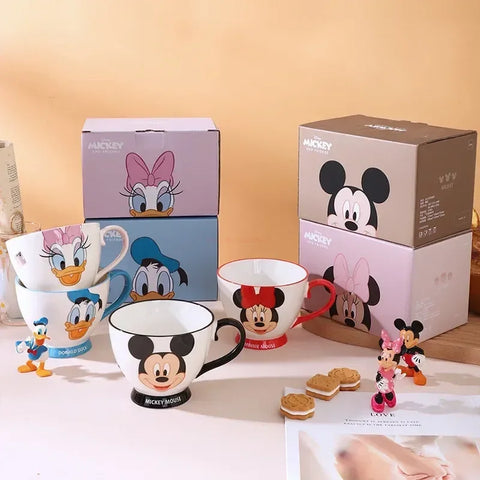 450-500ML Disney Haferflocken Frühstückstasse Kawaii Mickey Mouse