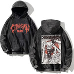 Anime Chainsaw Hoodies Männer Hip Hop Streetwear Waschen