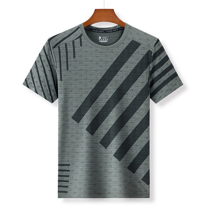 Quick Dry Sport T Shirt Patchwork Men Casual Plus Oversize