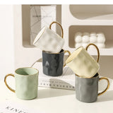 400ml Simple Color Ceramic Cup High-value Coffee Cups Large-capacity Mugs