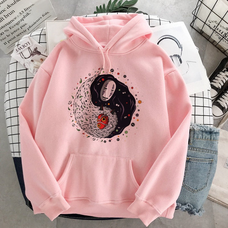 Hoodies Female Studio Ghibli Cute Anime Sweatshirt Pullover Casual