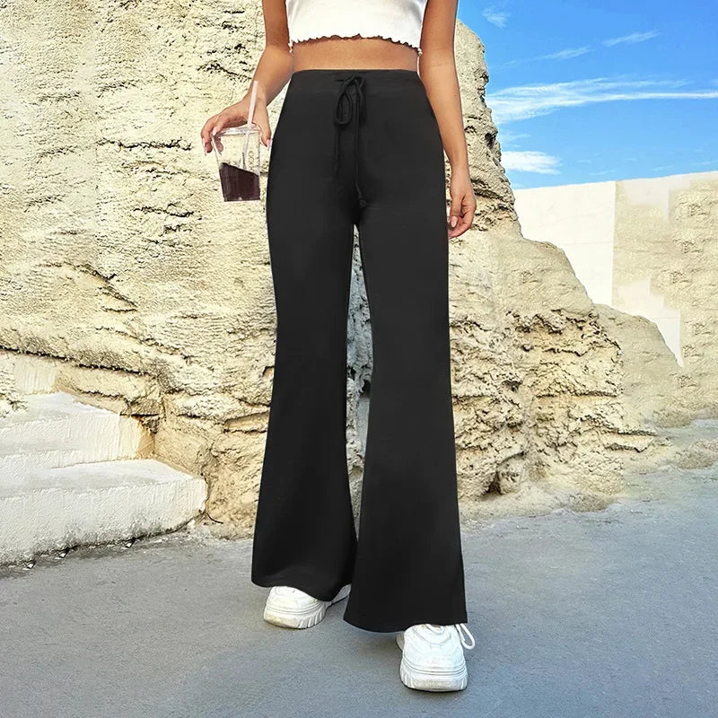 Y2K Streetwear Winter High Waist Wide-Leg Pants