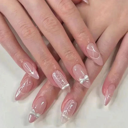 Summer Floral Short Fake Nail Tips