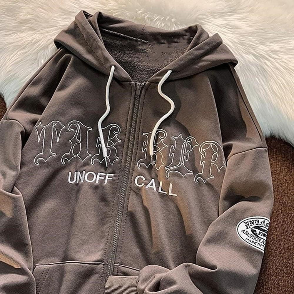 Jackets Women Y2K Zip Up Skeleton Hoodie Streetwear