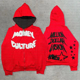 Gothic Pullover Hoodie Y2K Hoodies Men Hip-hop