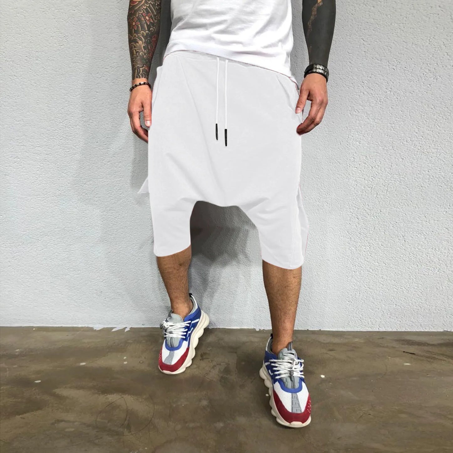 Casual Sweatpants For Men Hip Hop Trend In America Loose Solid Street Sports
