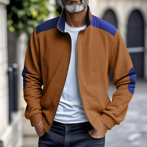 Autumn and Winter Men's Heavy Loose Corduroy Piece Retro Collar Jacket