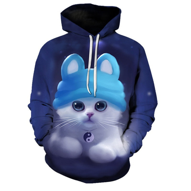 Mode Katze 3D Hoodie Sweatshirts Pullover Casual Streetwear